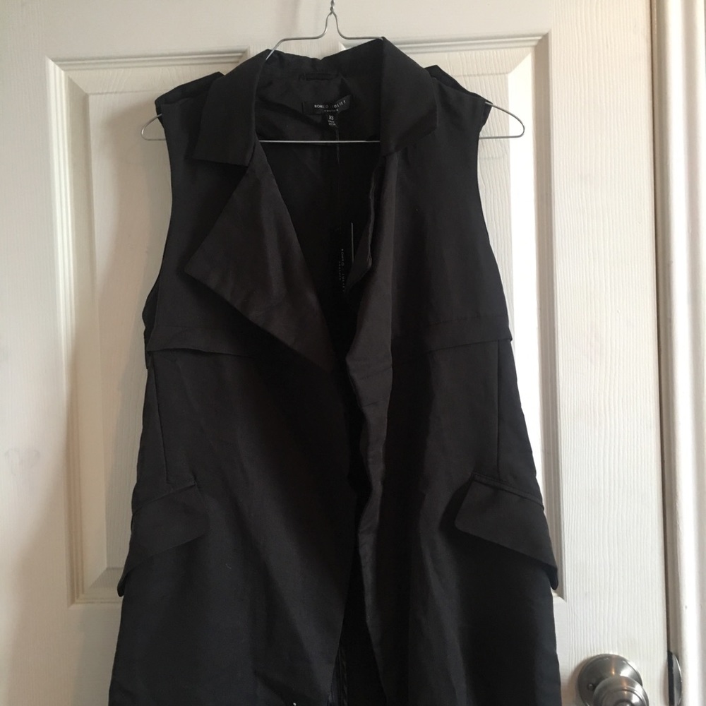 Romeo & Juliet couture black trench vest NWT